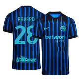 PAVARD #28 Authentic Inter Milan Home Soccer Jersey 2025/26 Blue&Black